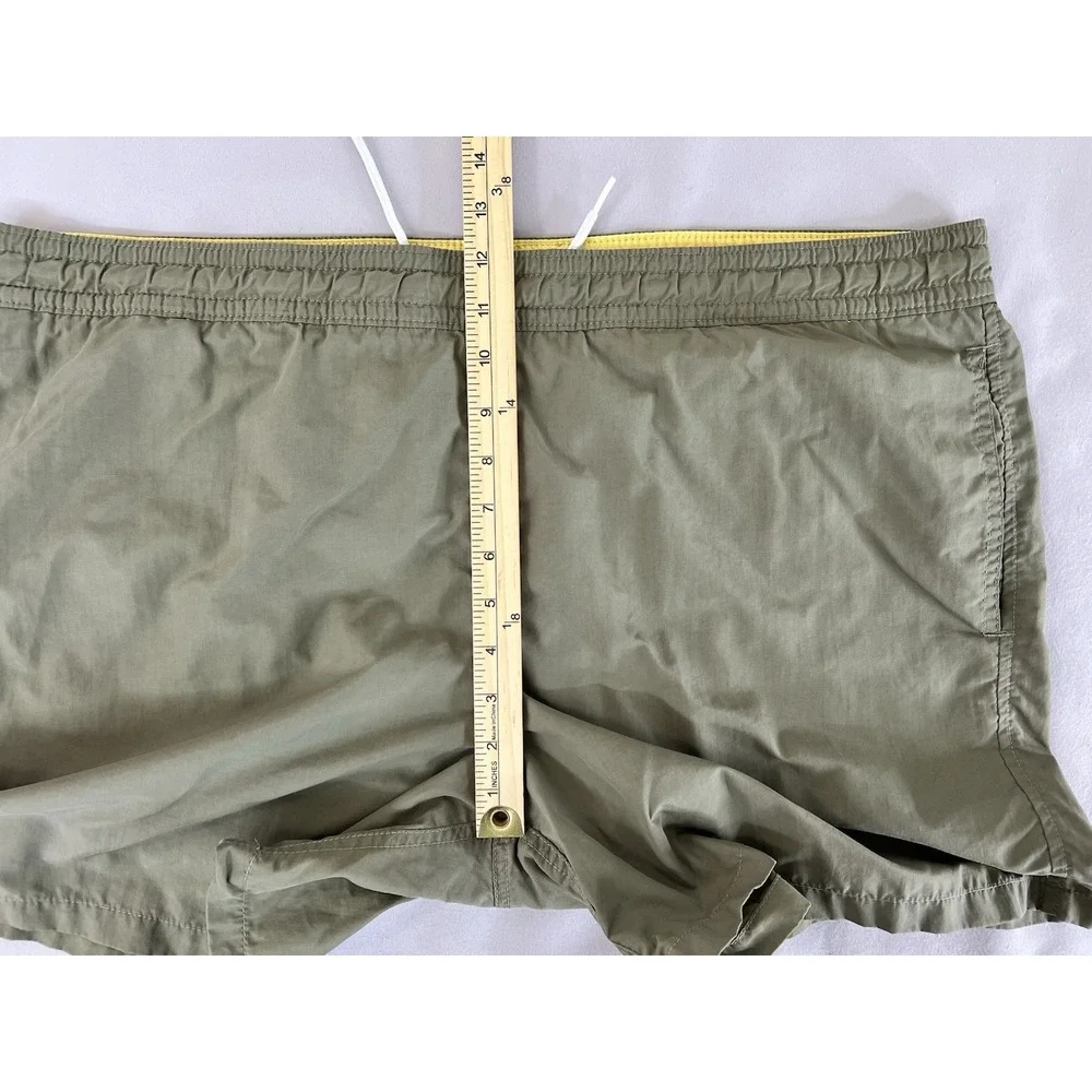VTG Polo Ralph Lauren Classic Swim Trunk Shorts Military Green Yellow Mens Sz XL